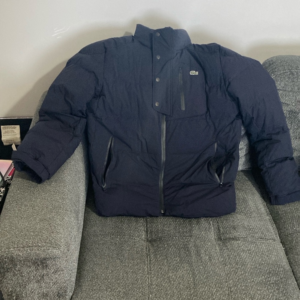 Men’s navy blue Lacoste performance puffer jacket sz XL - 9/10 condition